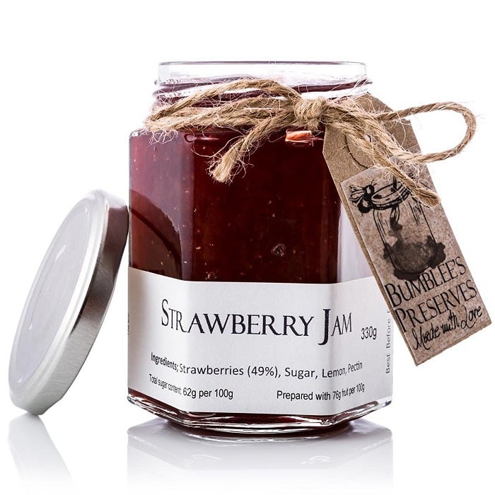 Bumblee's Preserves Strawberry Jam - Lynmouth Hotels