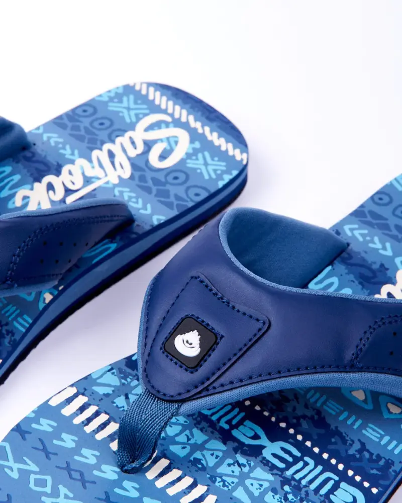 Saltrock Marks Aztec Style Print Mens Flip Flops - Blue