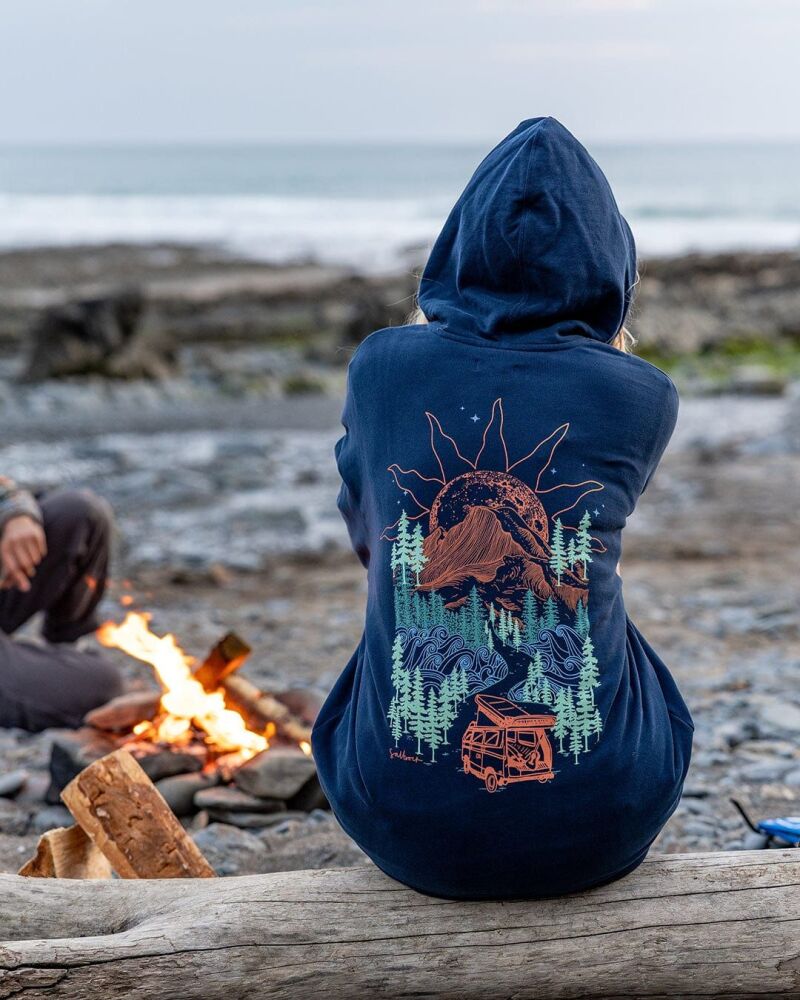 Saltrock Open Road - Womens Pop Hoodie - Blue
