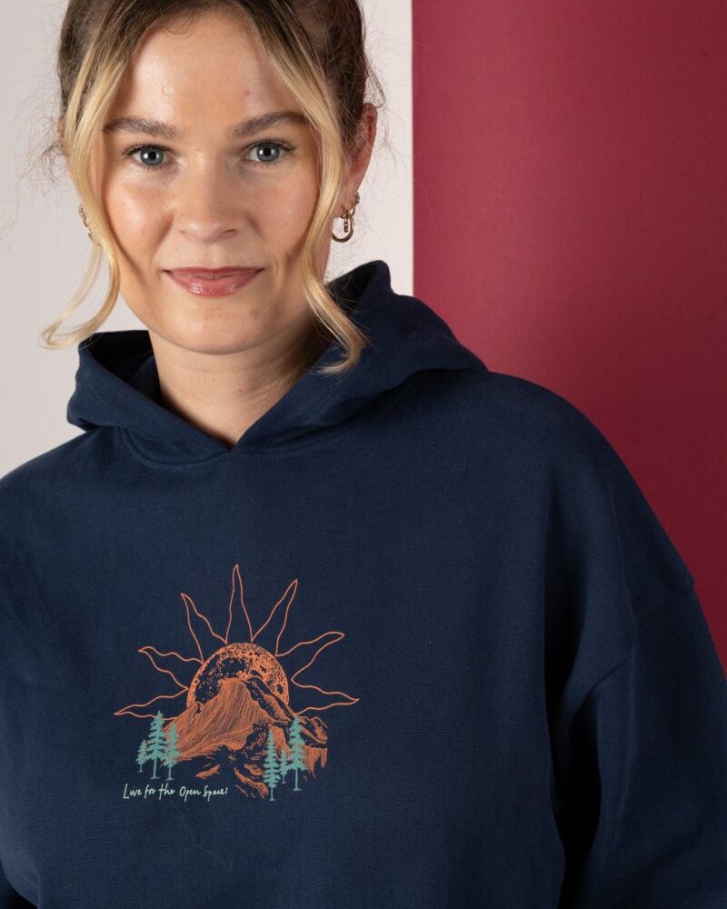 Saltrock Open Road - Womens Pop Hoodie - Blue