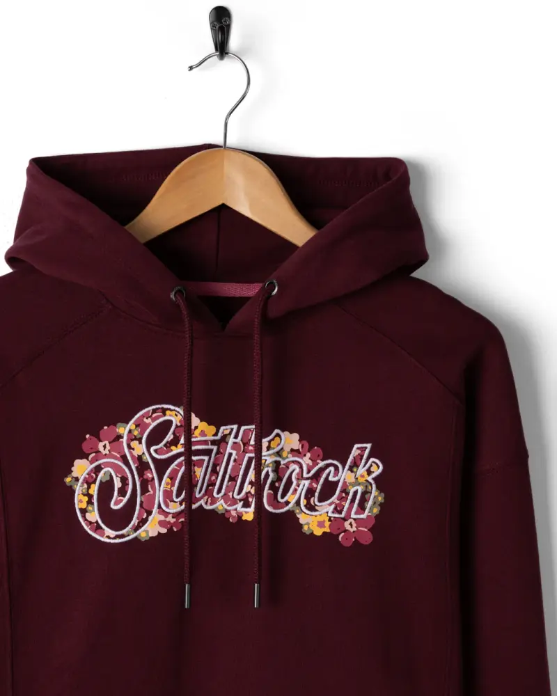 Saltrock Trader Ditsy - Womens Pop Hood - Dark Purple