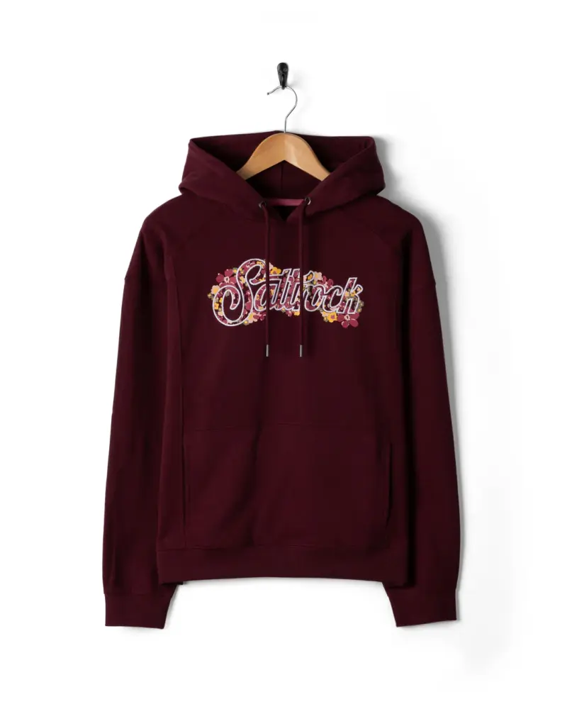 Saltrock Trader Ditsy - Womens Pop Hood - Dark Purple