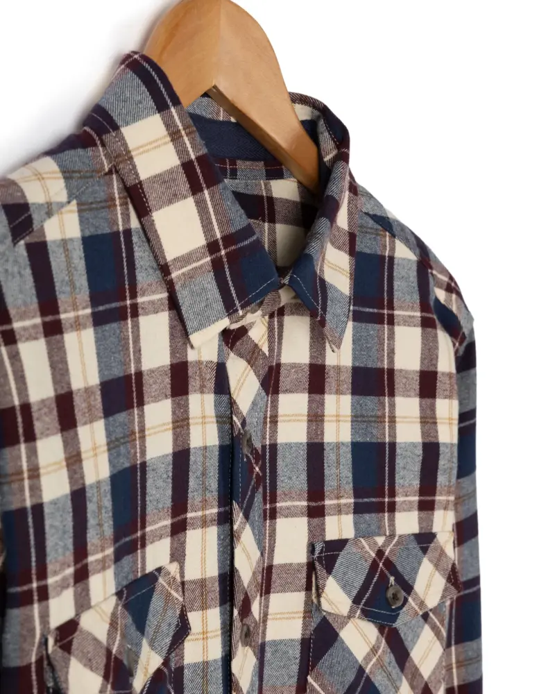 Saltrock Miles - Mens Flannel Shirt - Purple Check