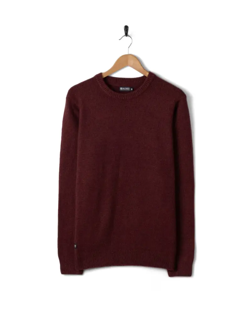 Saltrock Bowen - Mens Long Sleeve Crew Knit - Purple