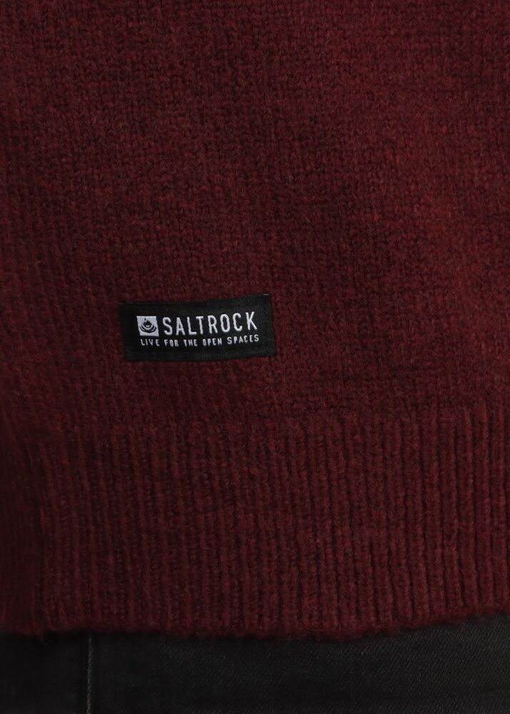 Saltrock Bowen - Mens Long Sleeve Crew Knit - Purple