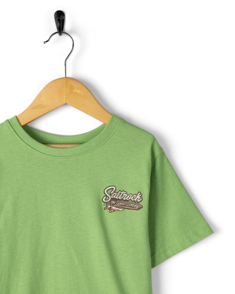 Saltrock Beach Signs Devon - Kids Short Sleeve T-Shirt - Green