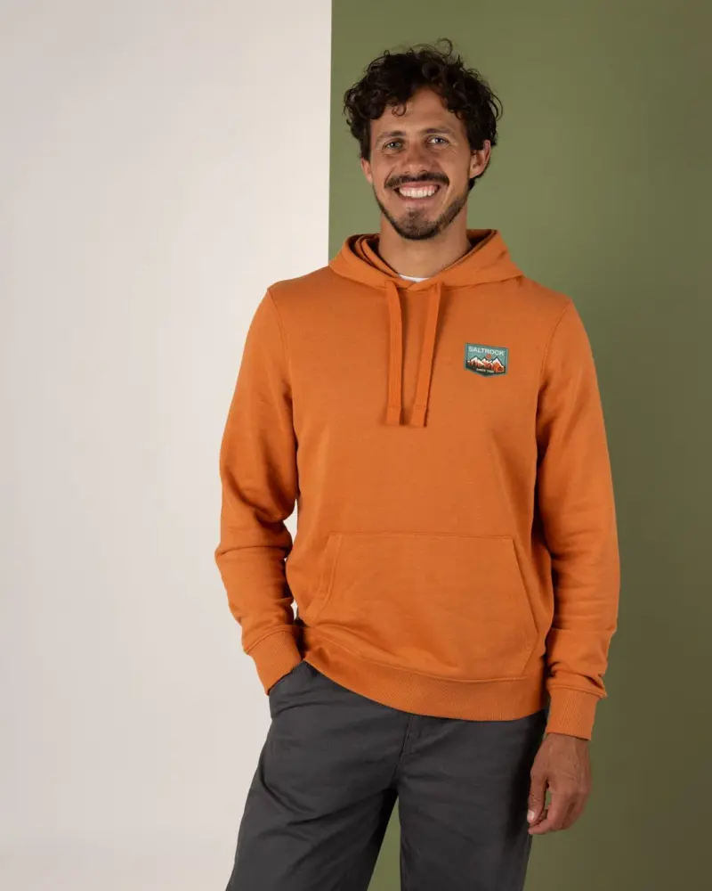 Saltrock Uplands - Mens Pop Hoodie - Orange