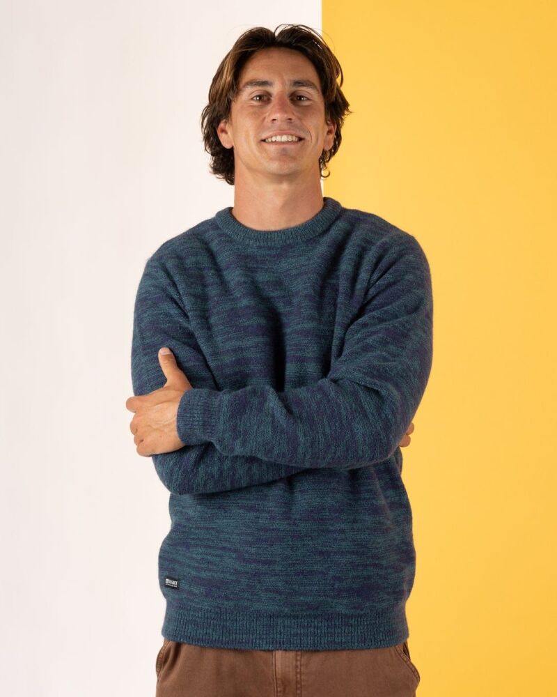 Saltrock Reader - Mens Knitted Jumper - Blue