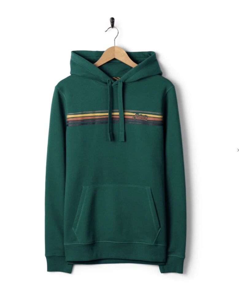Saltrock Torn Stripe - Mens Pop Hoodie -Teal -  FREE P&P Royal Mail Tracked