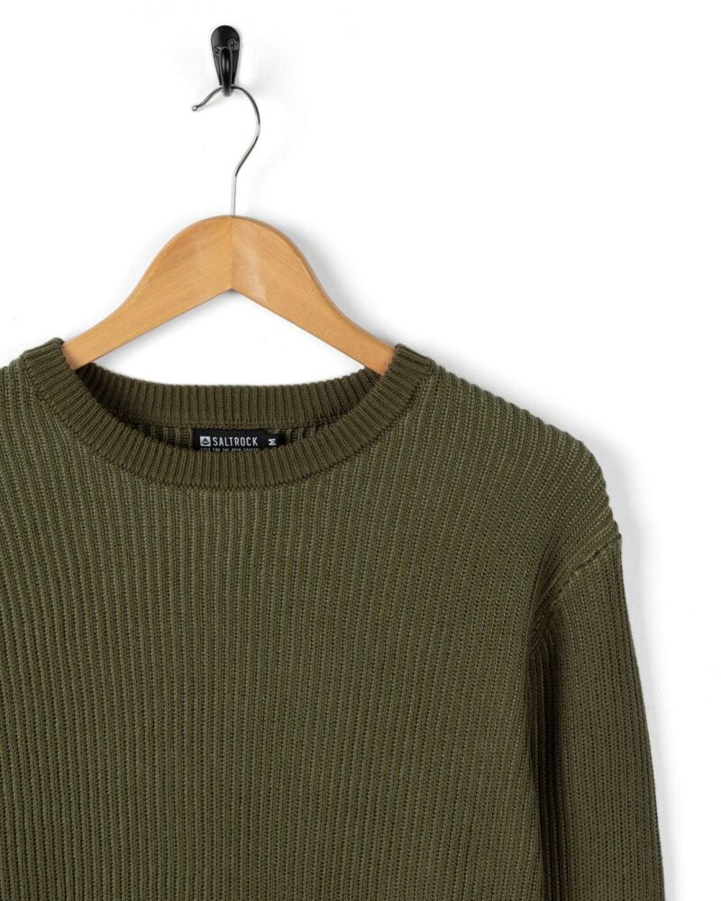 Saltrock Waite - Men's Knitted Jumper - Green -  FREE P&P Royal Mail Tracked