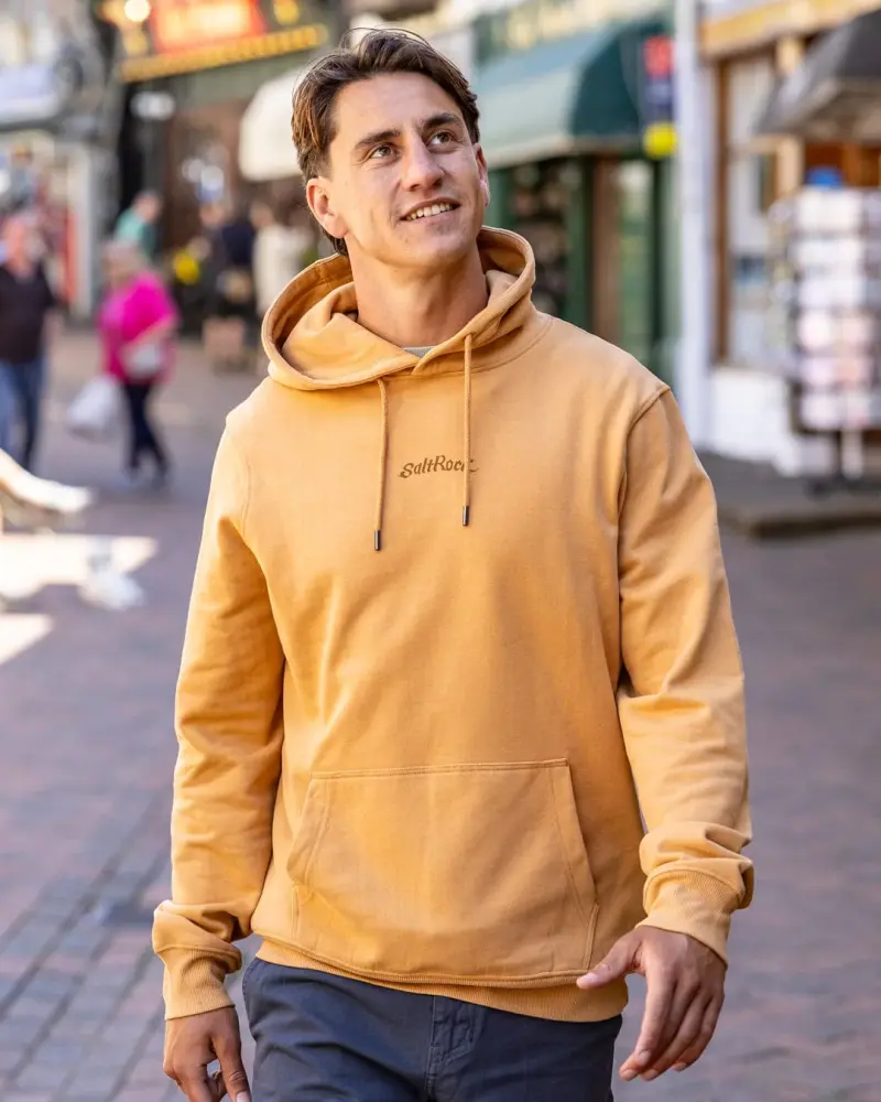 Saltrock Open Finals Linear - Mens Pop Hoodie - Yellow - FREE P&P Royal Mail Tracked