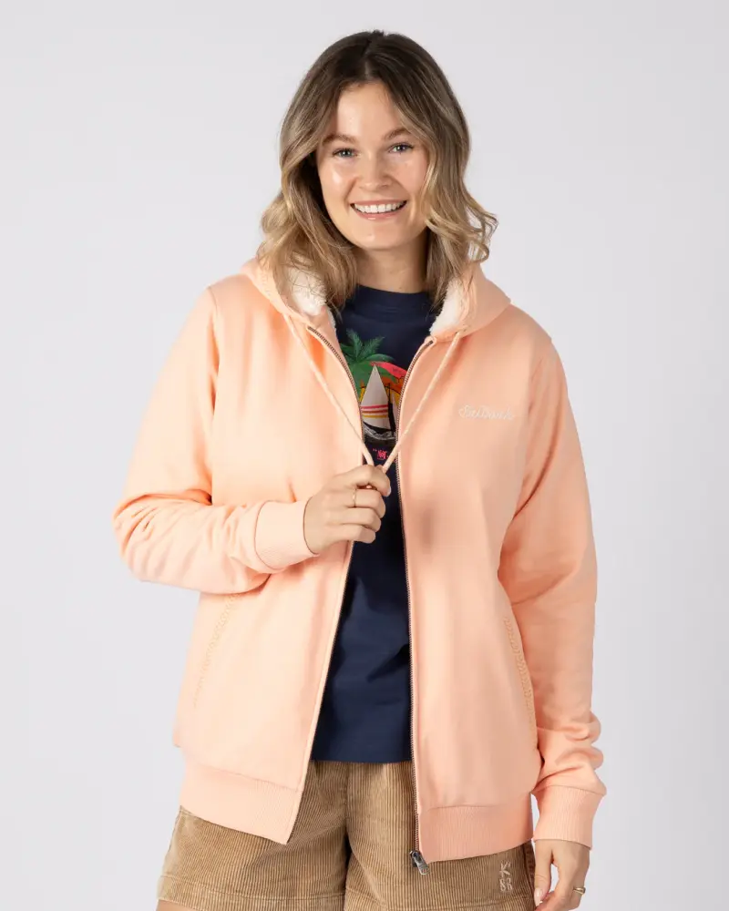 Saltrock Tamsin - Womens Borg Lined Hoodie - Light Pink - FREE P&P Royal Mail Tracked