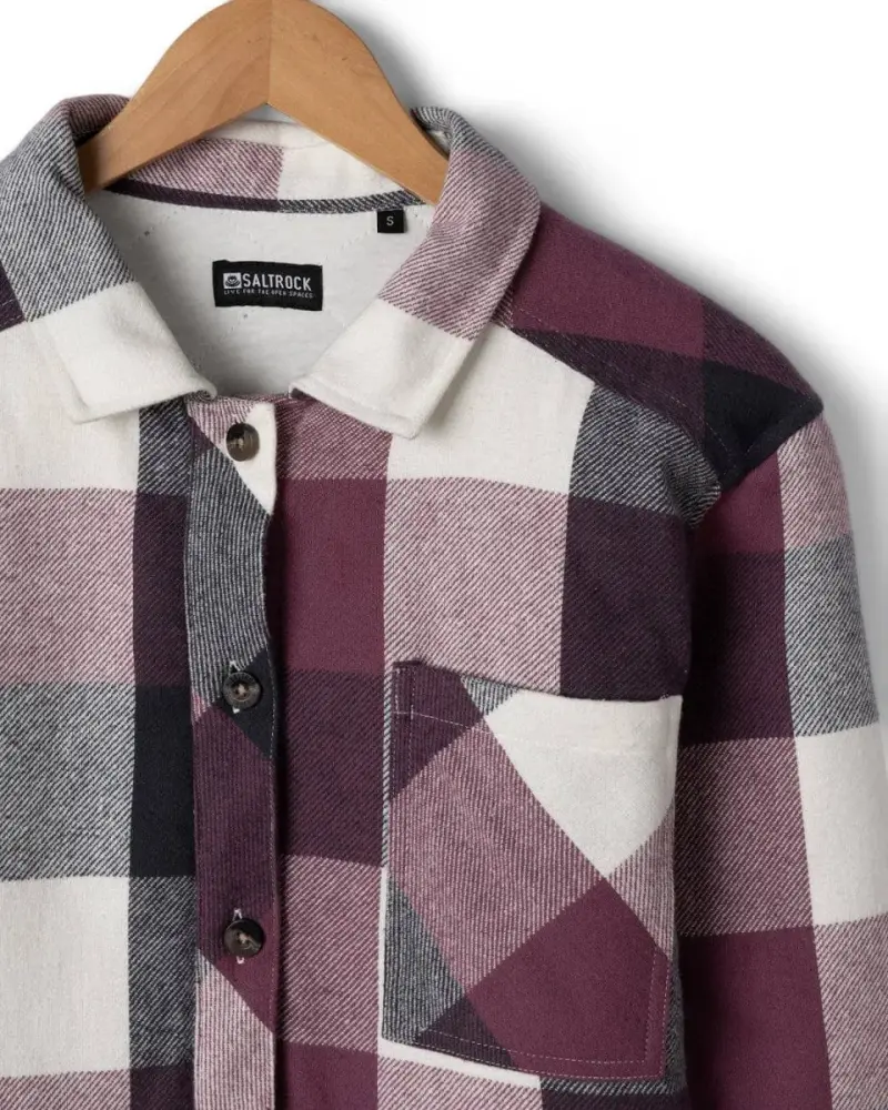 Saltrock Knox - Womens Quilted Shirt - Dark Pink - FREE P&P Royal Mail Tracked