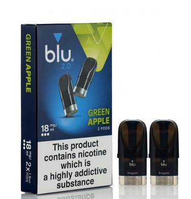 BLU 2.0 Refill Pod - Green Apple Flavour x2