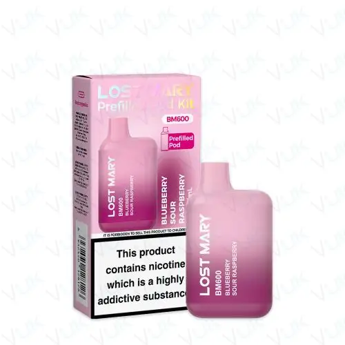 Blueberry Sour Raspberry Lost Mary BM600 Prefilled Pod Kit