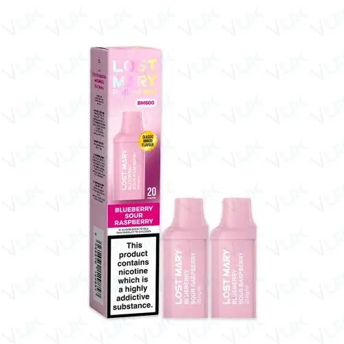 Blueberry Sour Raspberry Lost Mary BM600 Prefilled Pods