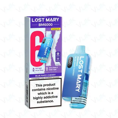Blue Razz Cherry Lost Mary BM6000 Pre-filled Kit - 20mg - FREE UK delivery - &pound;8.99