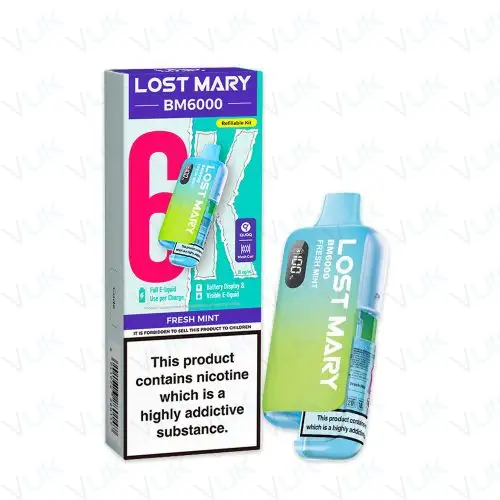 Fresh Mint Lost Mary BM6000 Pre-filled Kit - 20mg - FREE UK delivery - &pound;8.99