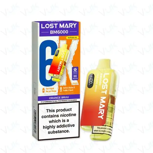 Orange Bruu Lost Mary BM6000 Pre-filled Kit - 20mg - FREE UK delivery - &pound;8.99
