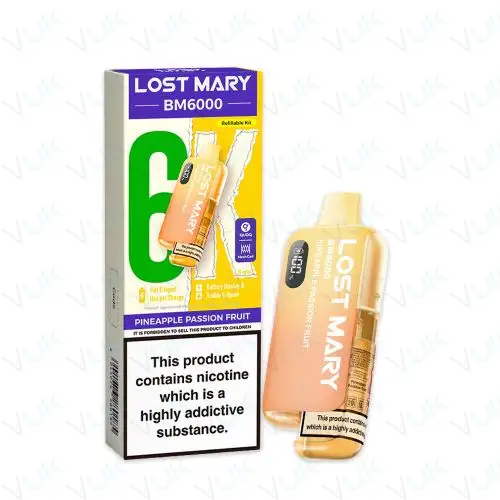 Pineapple Passion Fruit Lost Mary BM6000 Pre-filled Kit - 20mg - FREE UK delivery - &pound;8.99