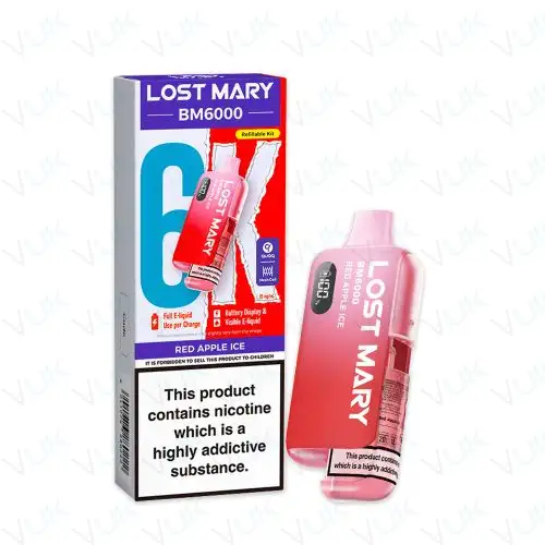 Red Apple Ice Lost Mary BM6000 Pre-filled Kit - 20mg - FREE UK delivery - &pound;8.99