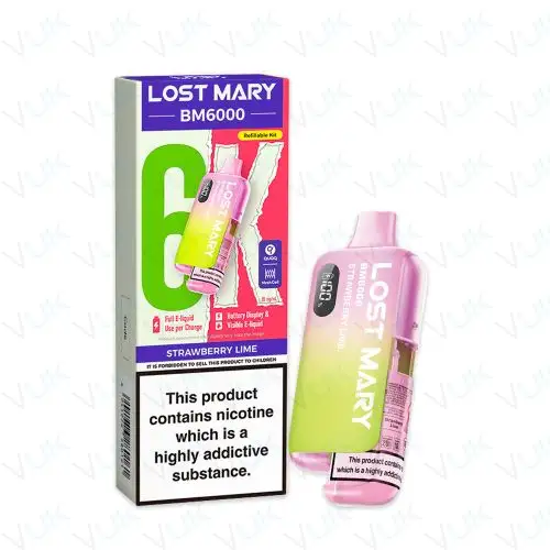 Strawberry Lime Lost Mary BM6000 Pre-filled Kit - 20mg - FREE UK delivery - &pound;8.99