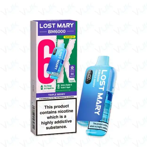 Triple Berry Lost Mary BM6000 Pre-filled Kit - 20mg - FREE UK delivery - &pound;8.99