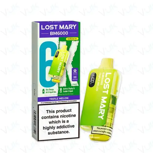 Triple Melon Lost Mary BM6000 Pre-filled Kit - 20mg - FREE UK delivery - &pound;8.99