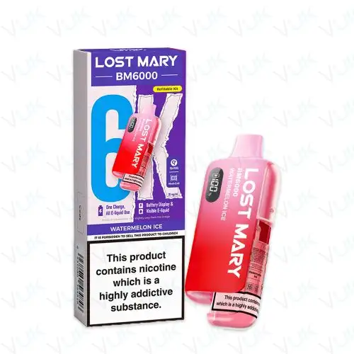 Watermelon Ice Lost Mary BM6000 Pre-filled Kit - 20mg - FREE UK delivery - &pound;8.99