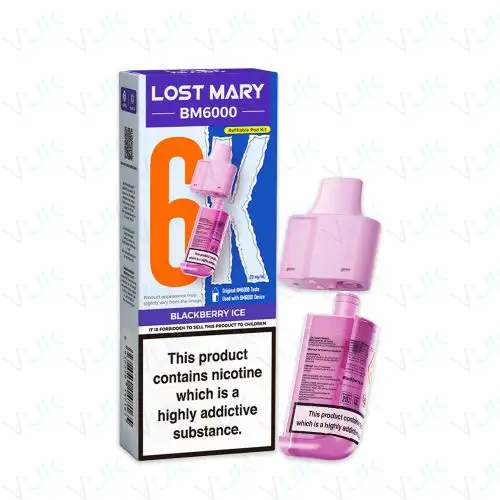 BLackberry Ice Lost Mary BM6000 Prefilled Pod + Refill Container - &pound;6.99 - FREE UK delivery