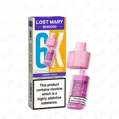 Cherry Cola Lost Mary BM6000 Prefilled Pod + Refill Container - &pound;6.99 - FREE UK delivery