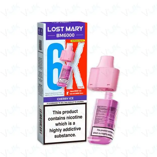 Cherry Ice Lost Mary BM6000 Prefilled Pod + Refill Container - &pound;6.99 - FREE UK delivery
