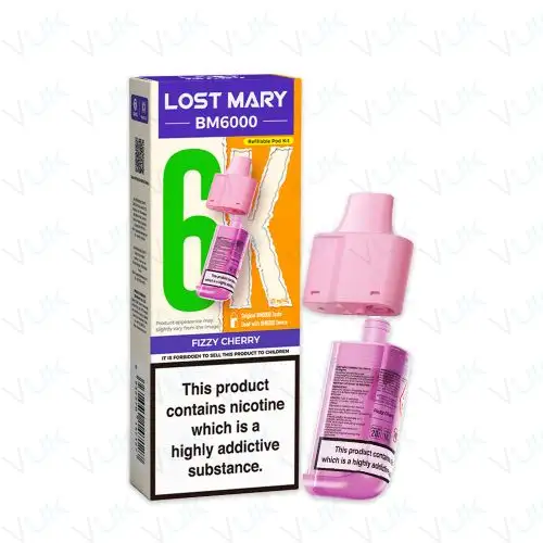 Fizzy Cherry Lost Mary BM6000 Prefilled Pod + Refill Container - &pound;6.99 - FREE UK delivery