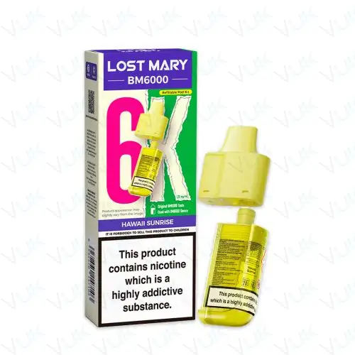 Hawiian Sunrise Lost Mary BM6000 Prefilled Pod + Refill Container - &pound;6.99 - FREE UK delivery