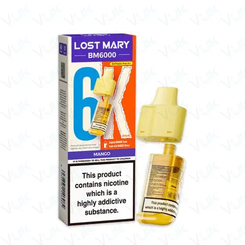 Mango Lost Mary BM6000 Prefilled Pod + Refill Container - &pound;6.99 - FREE UK delivery