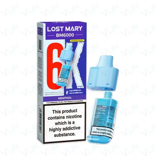 Menthol Lost Mary BM6000 Prefilled Pod + Refill Container - &pound;6.99 - FREE UK delivery