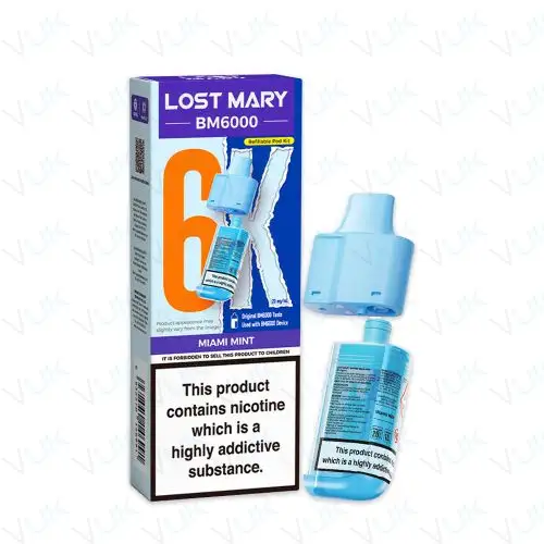 Miami Mint Lost Mary BM6000 Prefilled Pod + Refill Container - &pound;6.99 - FREE UK delivery