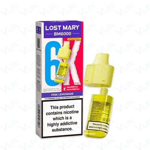 Pink Lemonade Lost Mary BM6000 Prefilled Pod + Refill Container - &pound;6.99 - FREE UK delivery