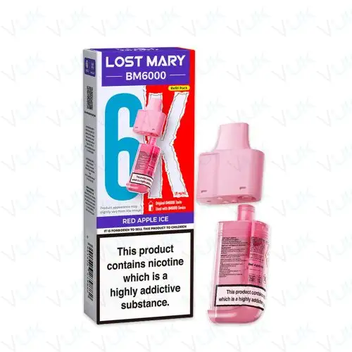 Red Apple Ice Lost Mary BM6000 Prefilled Pod + Refill Container - &pound;6.99 - FREE UK delivery