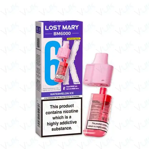 Watermelon Ice Lost Mary BM6000 Prefilled Pod + Refill Container - &pound;6.99 - FREE UK delivery