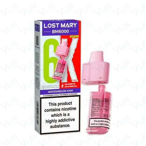 Watermelon Kiwi Lost Mary BM6000 Prefilled Pod + Refill Container - &pound;6.99 - FREE UK delivery