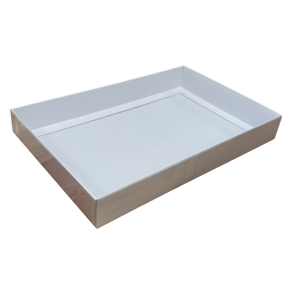 Medium rectangle box clear lid