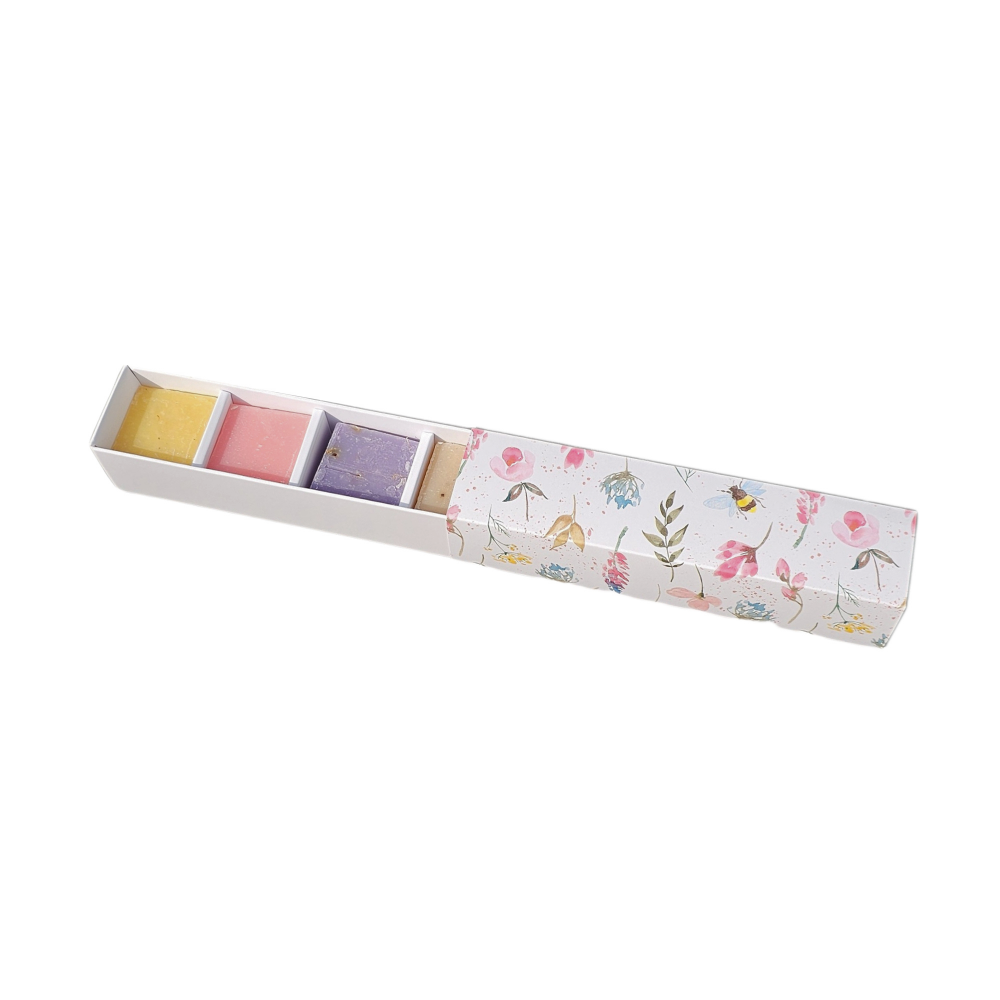 Wax Melt Floral Box with 4pk Insert & Sleeve - 180 x 42 x 30mm