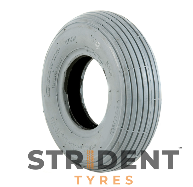 Grey Pneumatic 260 x 85 (3.00-4) Rib Tyre