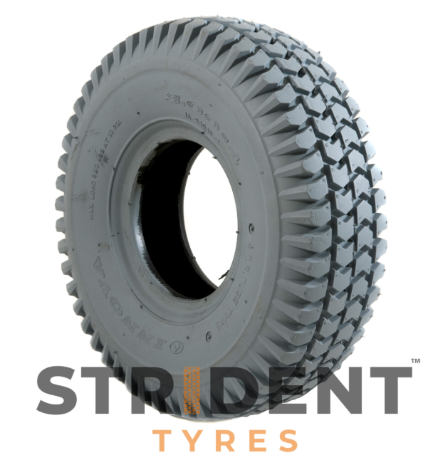 Grey Pneumatic 260 x 85 (3.00-4) Block Tyre