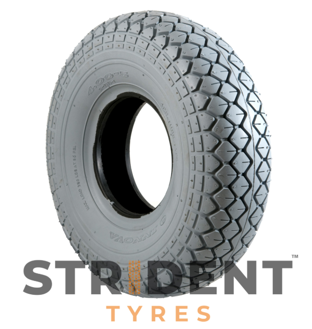 Grey Pneumatic 330 x 100 (4.00-5) Diamond Block Tyre