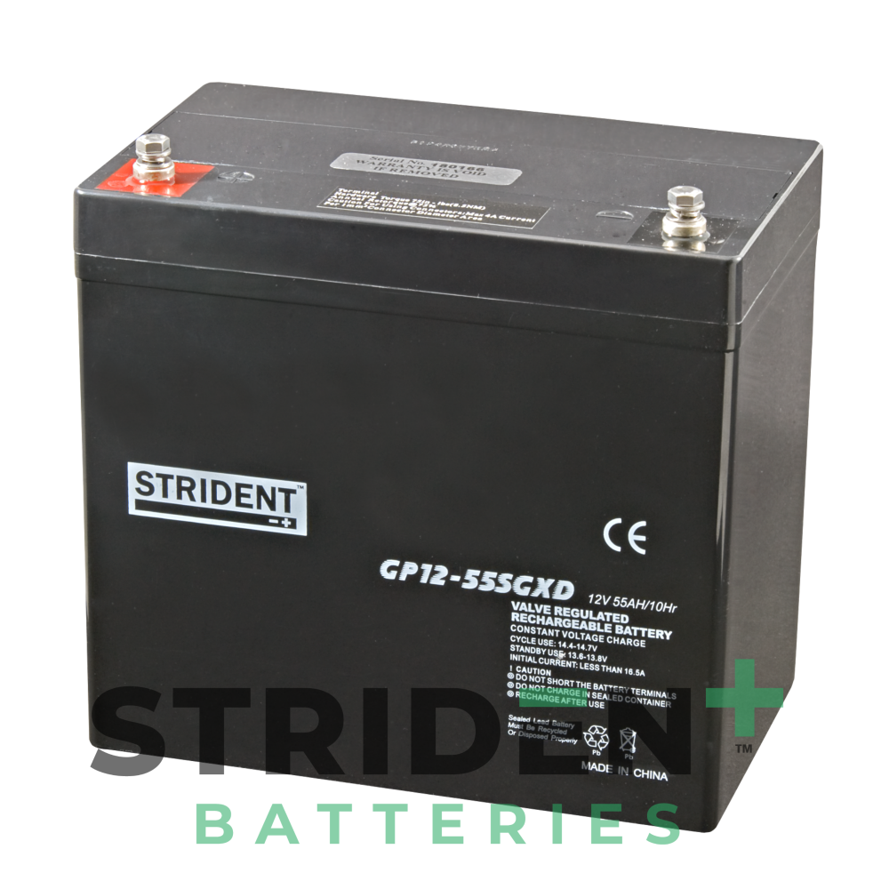 2 x Strident 55Ah Mobility scooter, powerchair batteries