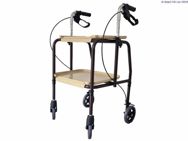 Indoor trolley with brakes