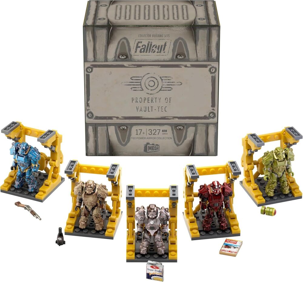 T-60 Power Armor Collection Set With 5 Figures - Fallout - Mega Construx