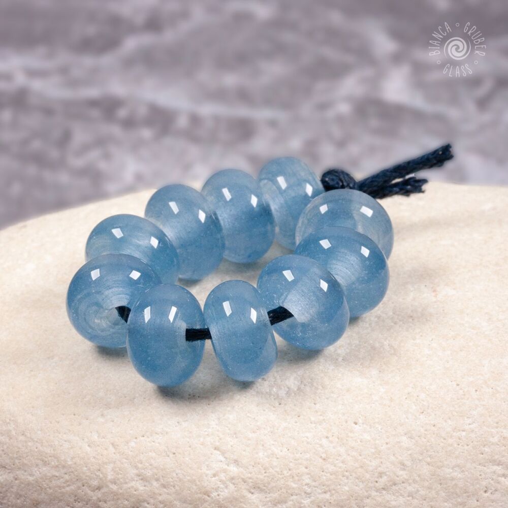 Spacer bead set - cloudy denim blue